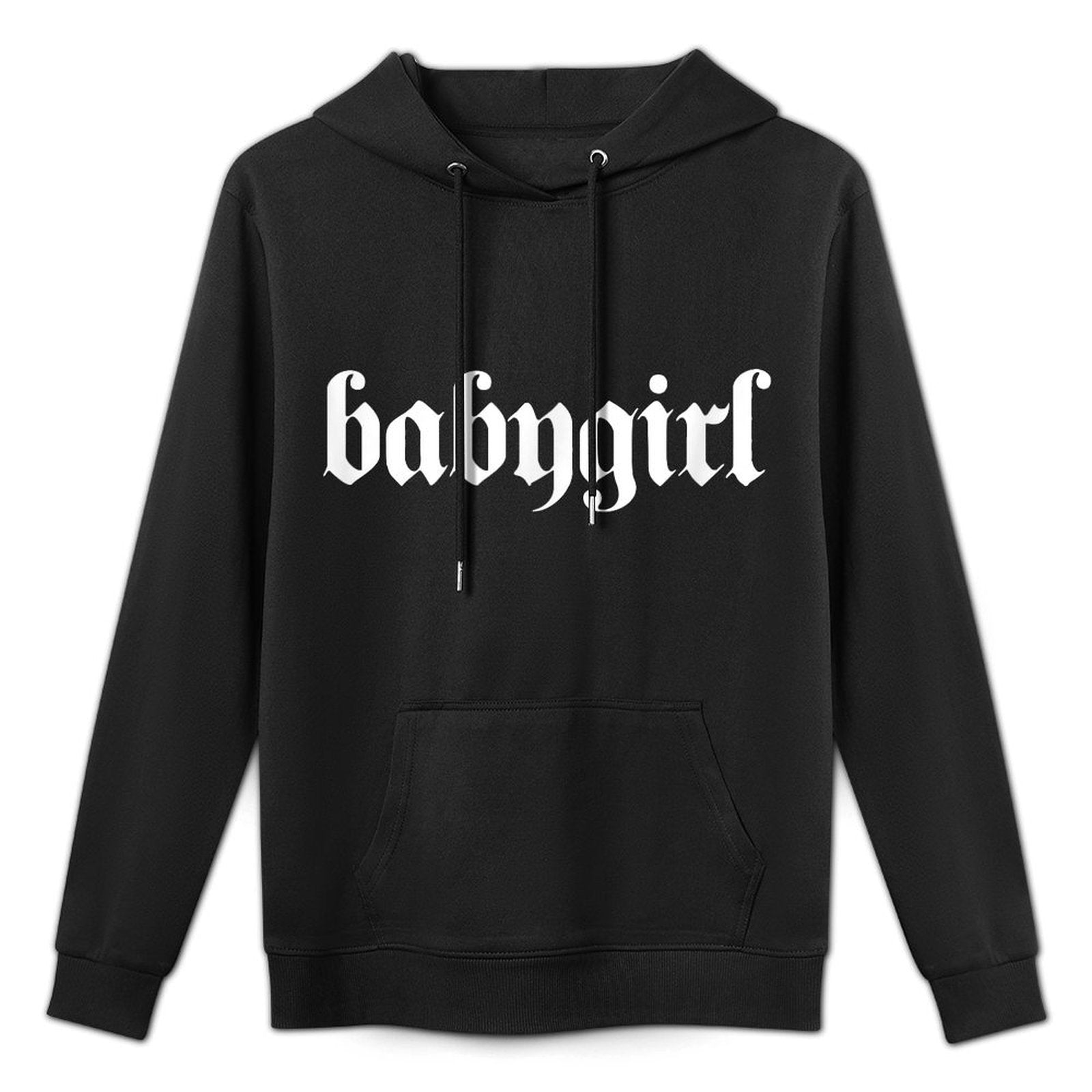 Babygirl Aesthetic Lettering - Aesthetic Soft Grunge Gothic Adjustable Hood Hoodie