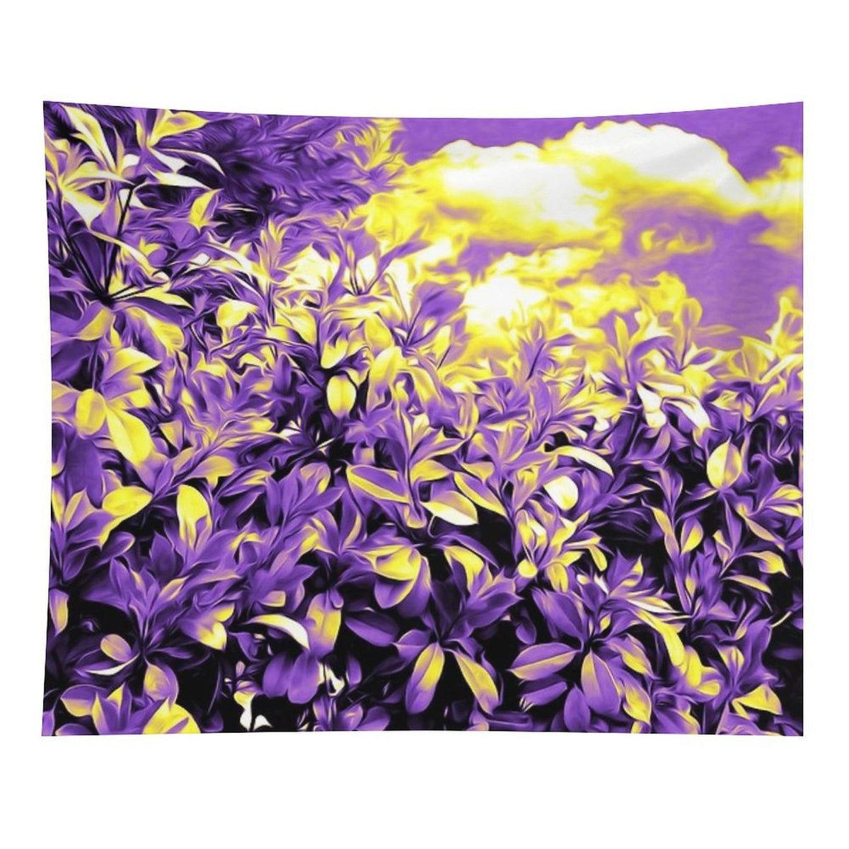 Nonbinary Pride Painted Flowering Bushes Tapestry