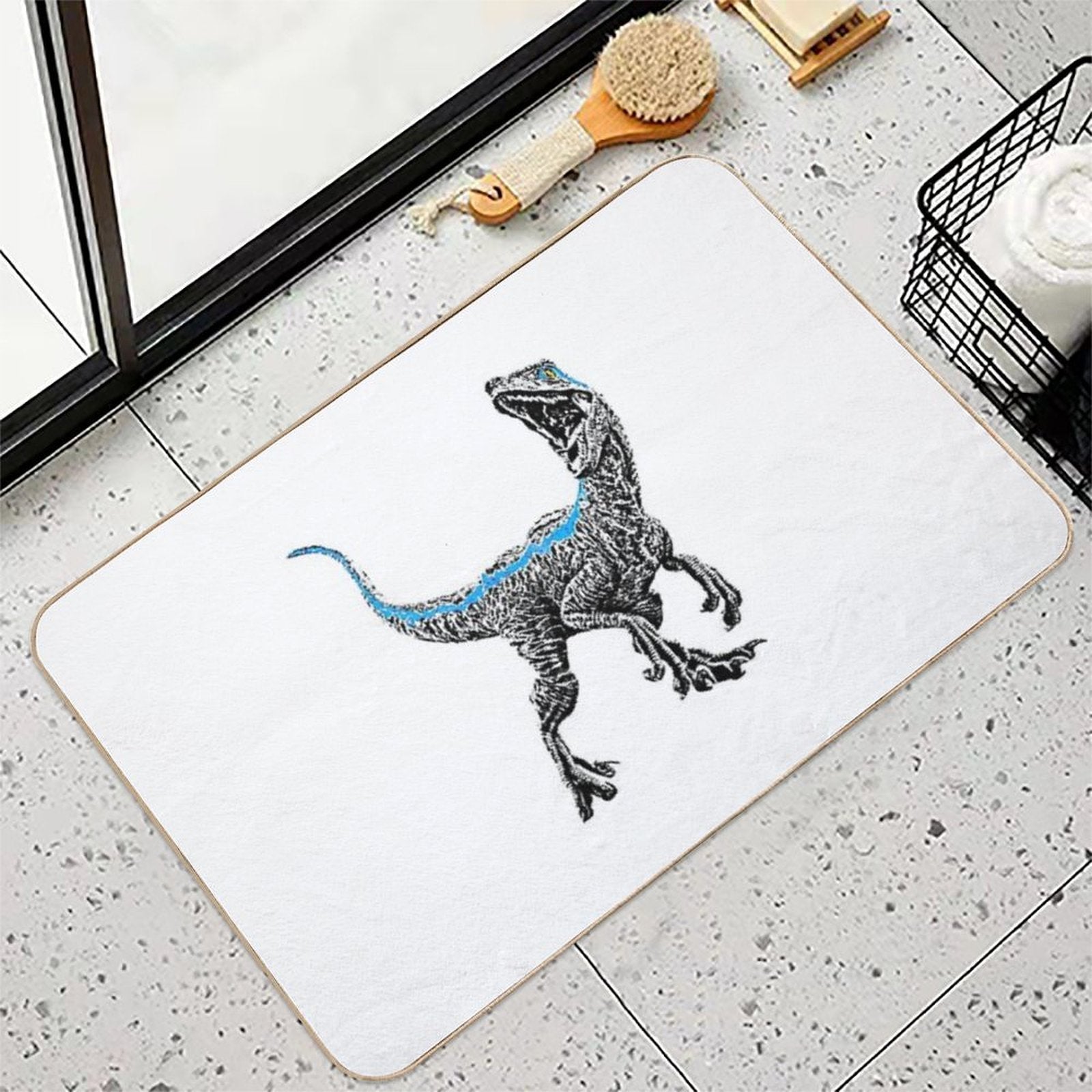 Pretty Girl Blue  Non-Slip Bath Mat