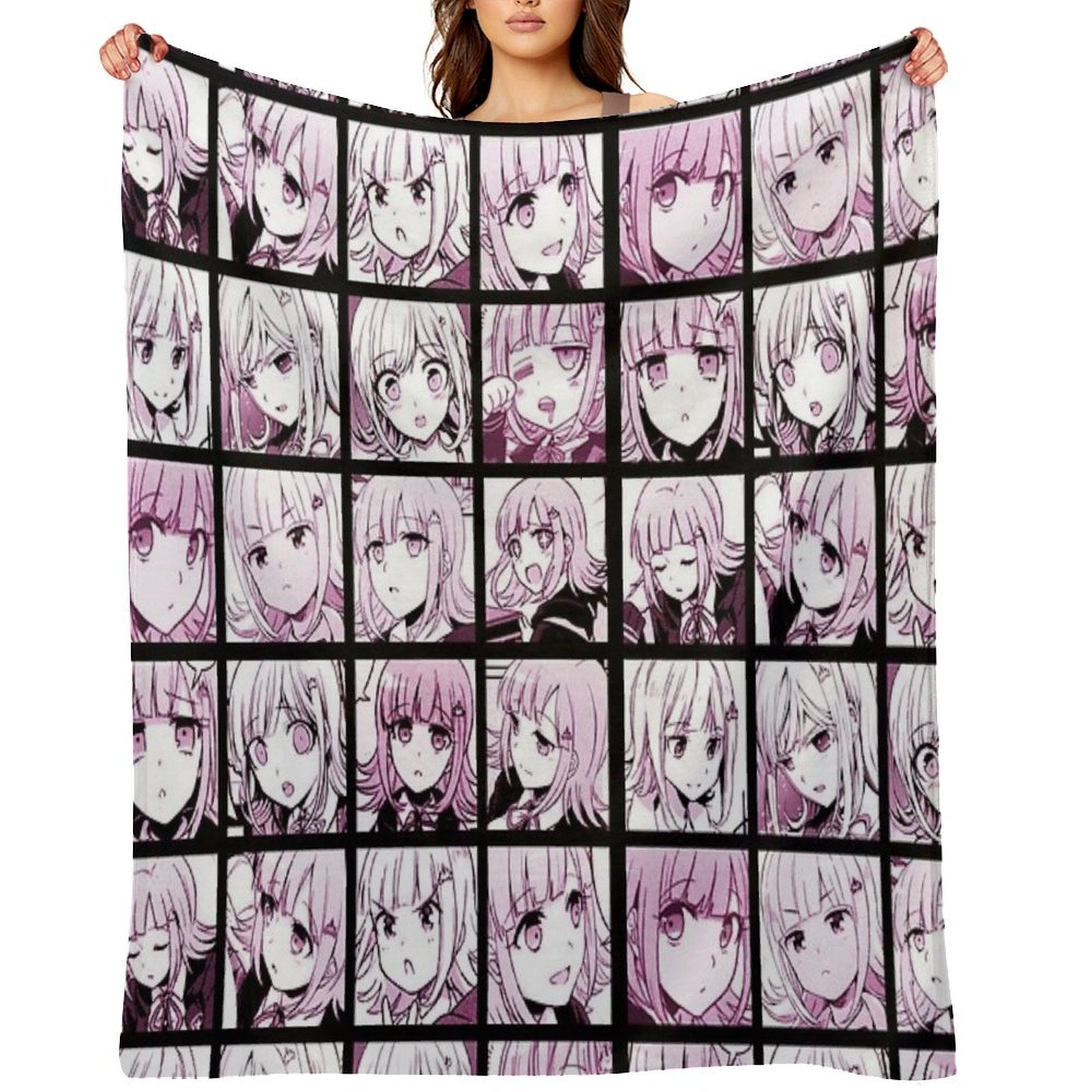 Chiaki Manga Collection (Colored) Travel-friendly Throw Blanket