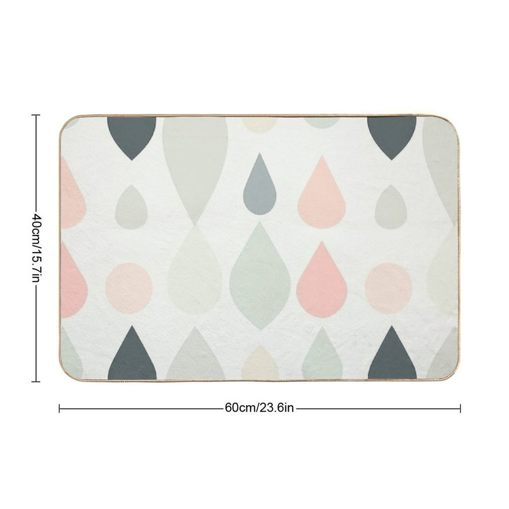 Minimalist Pastel Geometric Art  Non-Slip Bath Mat