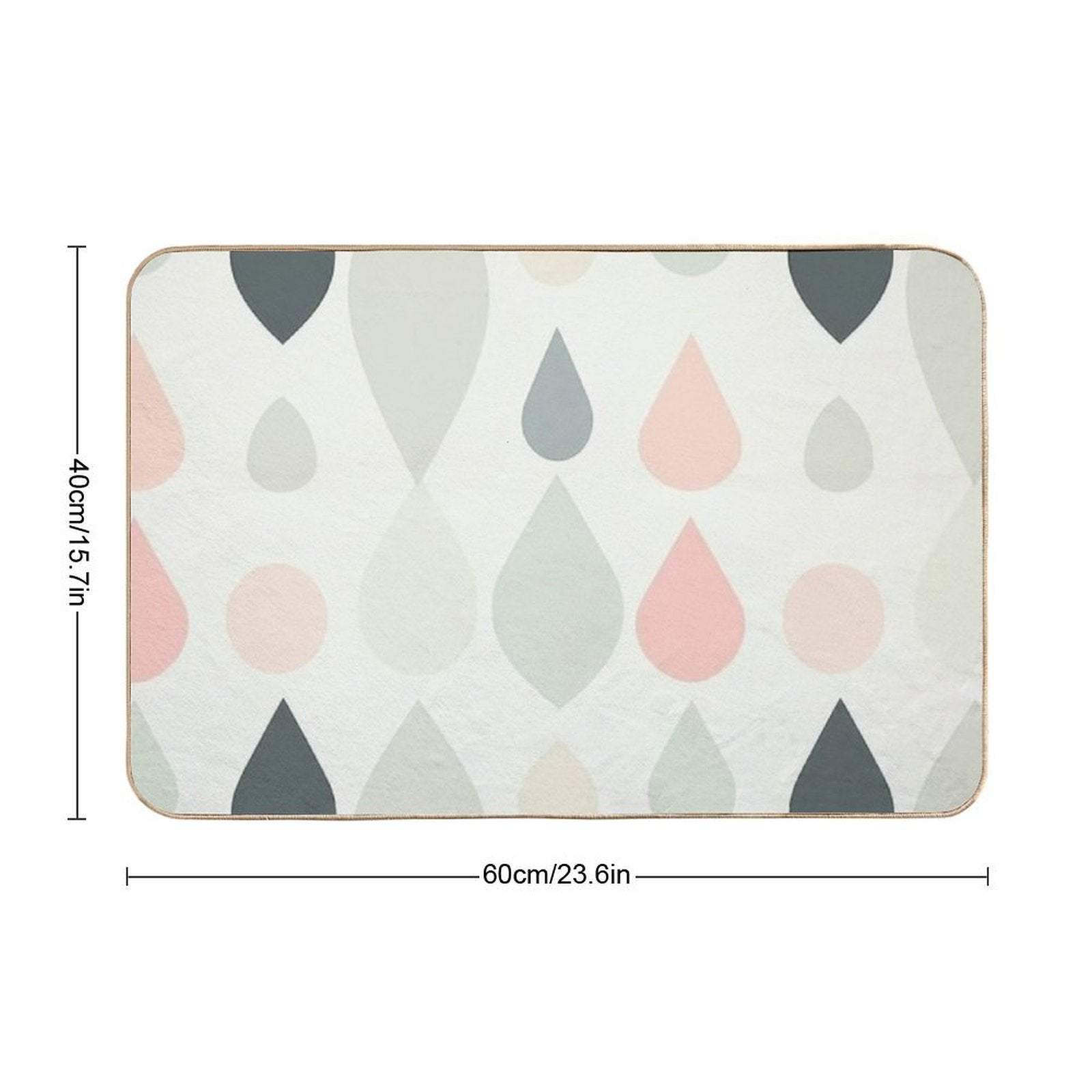 Minimalist Pastel Geometric Art  Non-Slip Bath Mat