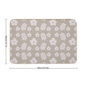 Mid Century Modern Flowers & Leaves, Cute Retro Pattern, Light Taupe  High-Traffic Bath Mat