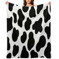 Cow Print Plush Throw Blanket