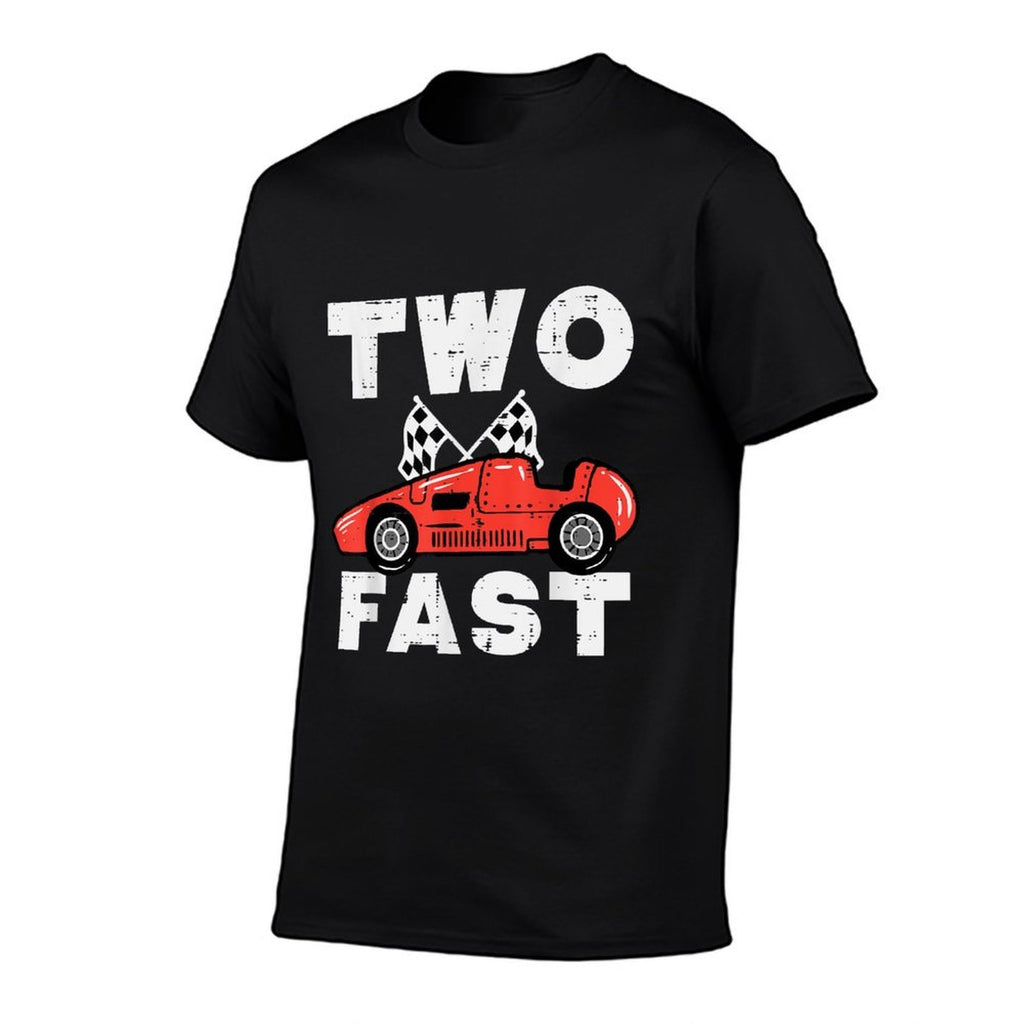 2nd Birthday Race Car Two Fast 2 Year Old Bday Boys Kids  Durable T-Shirt