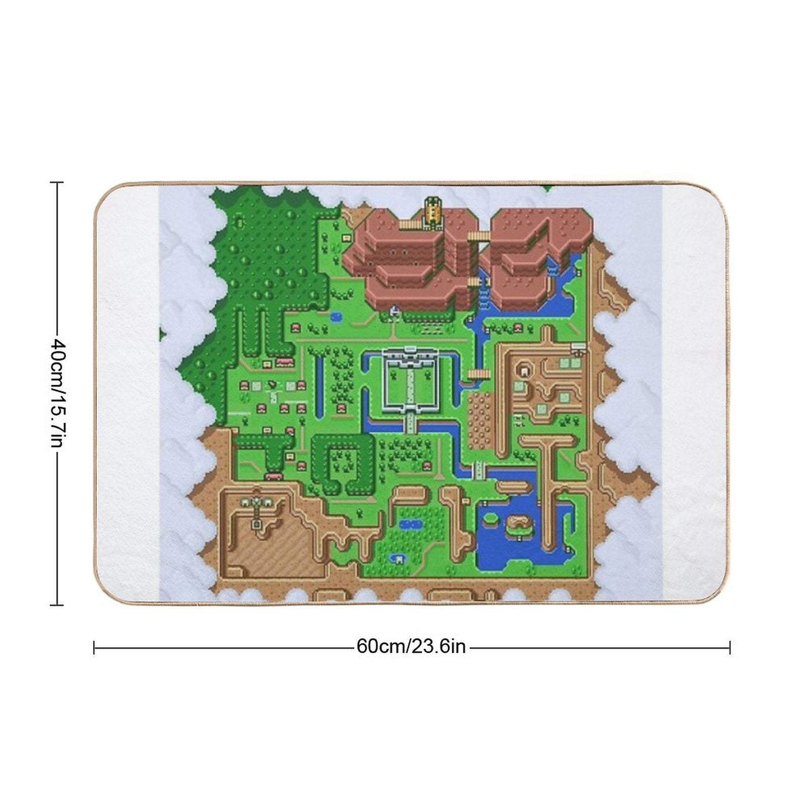 LttP World Map  Absorbent Bath Mat