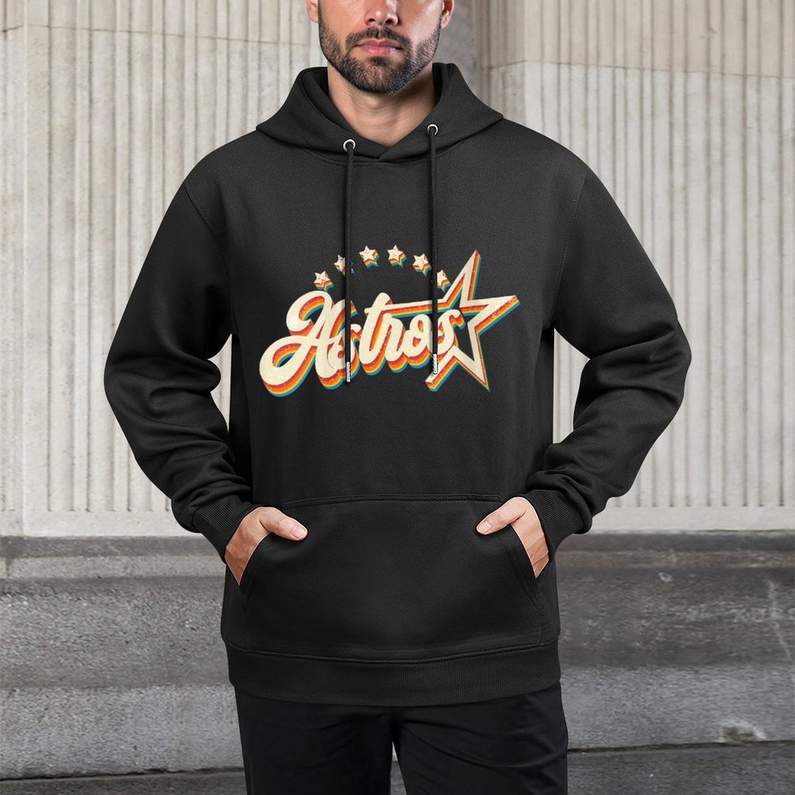 Astros Name Personalized Vintage Retro Gift for Men Women Colorfast Hoodie