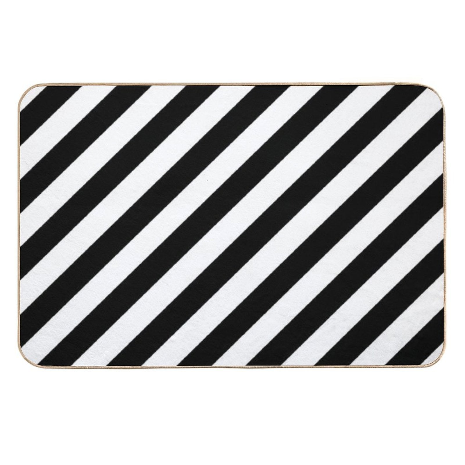 Black And White Diagonal Stripe Duvet Cover Phone Case  Slip-Resistant Bath Mat