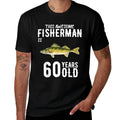This Walleye Fisherman Is 60 Years Old 60th Birthday  Cotton T-Shirt