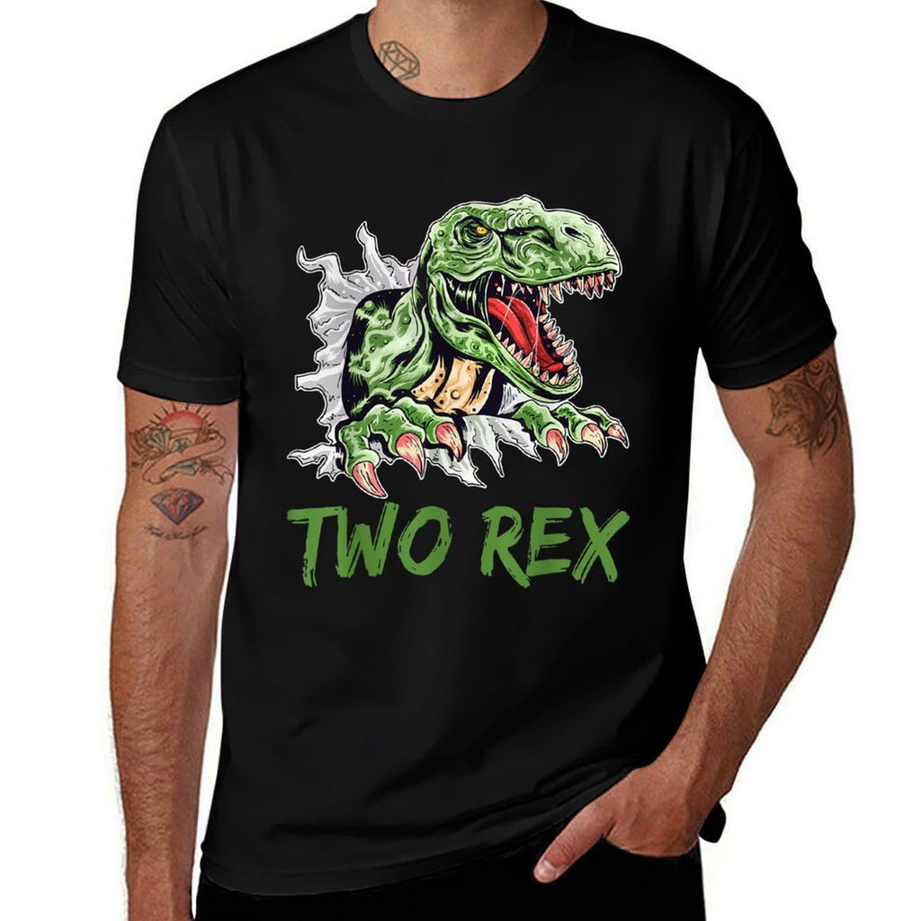 Two Rex It's My 2nd Birthday Dinosaur 2 Years Old Boys  Affordable Price T-Shirt