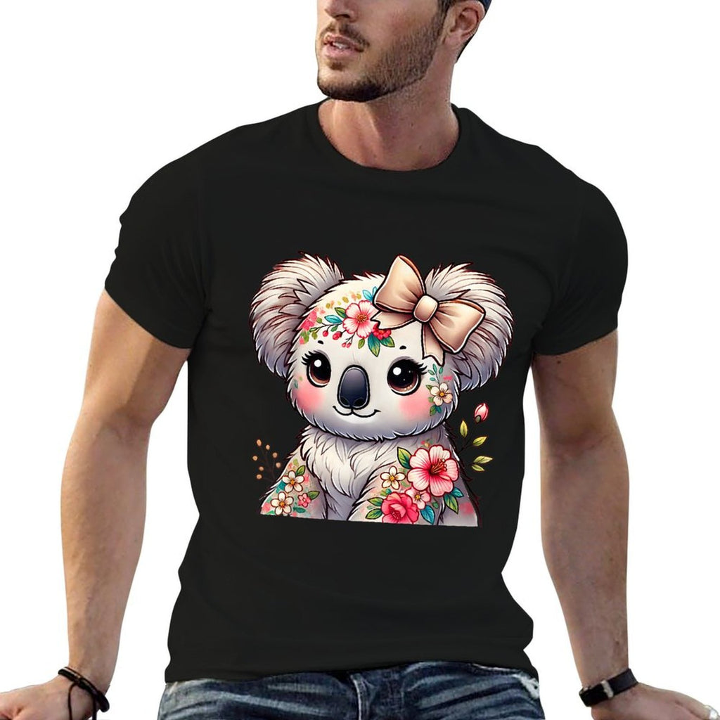Floral Koala Flower Graphic  Graphic-printed T-Shirt