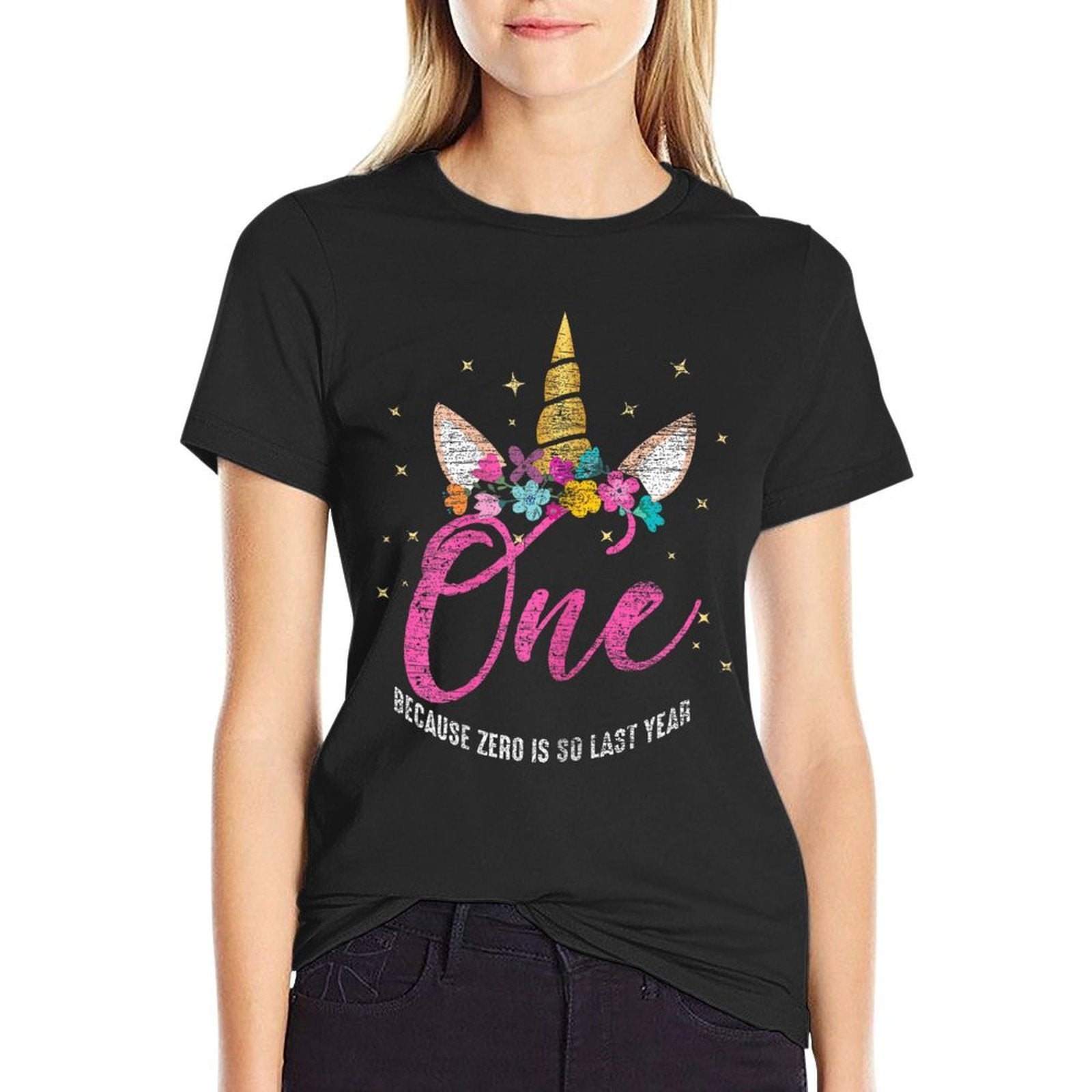 1 Year Old Birthday Girl Gifts Unicorn 1st Birthday  Eco-friendly Material T-Shirt