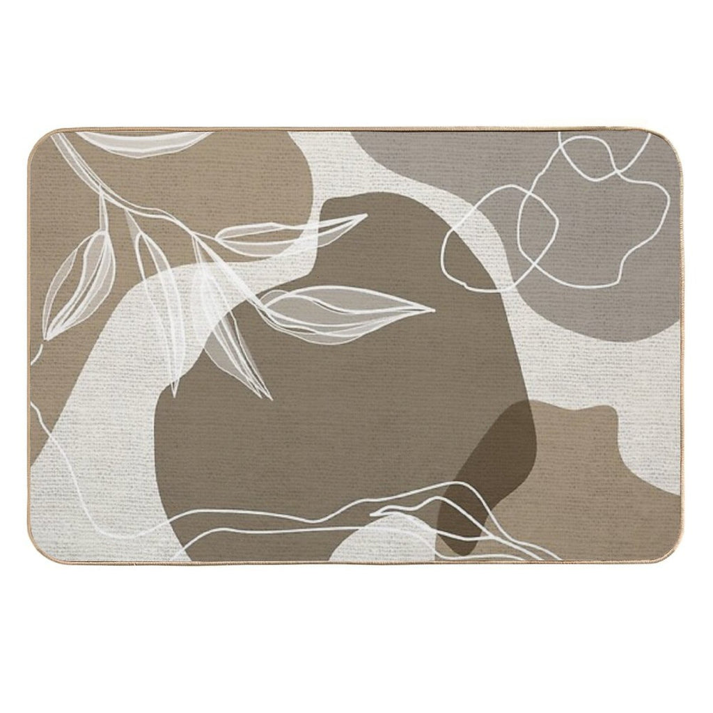 Leafy Lane in Neutral 1  Repositionable Bath Mat