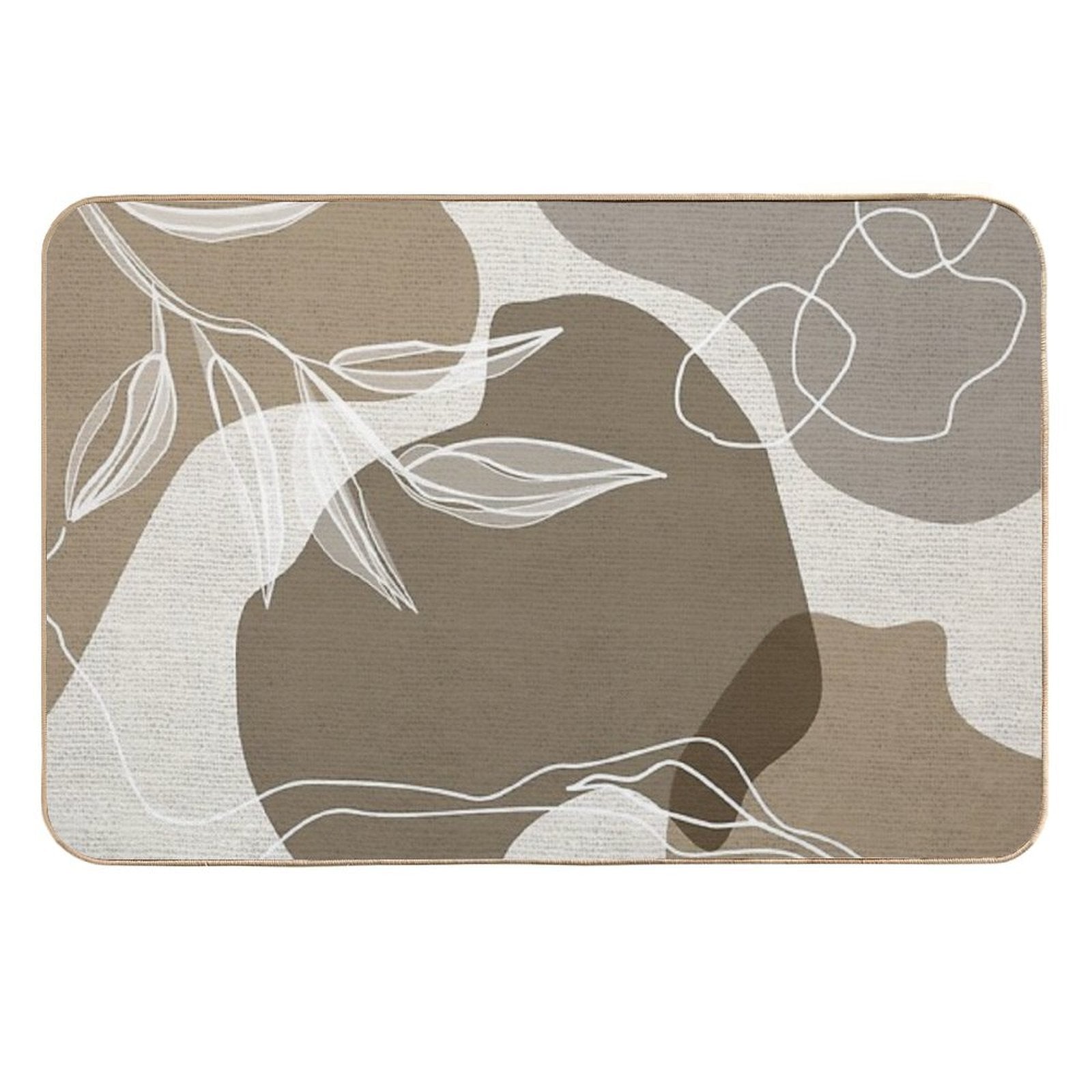 Leafy Lane in Neutral 1  Repositionable Bath Mat