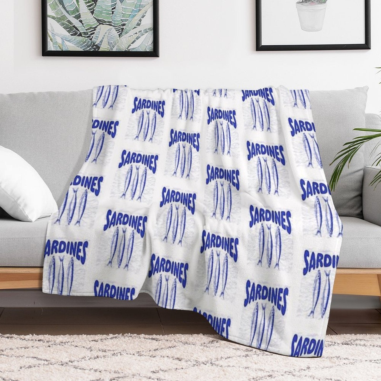Portuguese Sardines Gift-ready Throw Blanket