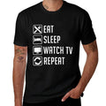 Eat Sleep Watch TV Repeat Funny TV Lover  Moisture-wicking T-Shirt
