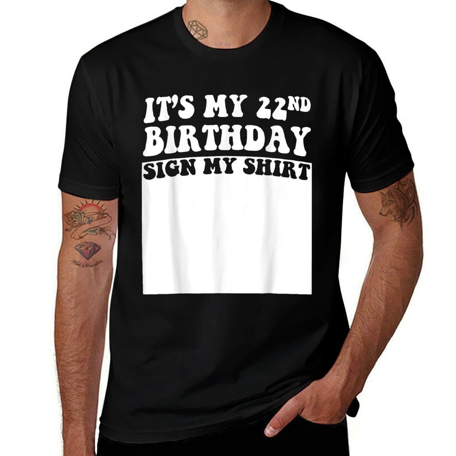 It's My 22nd Birthday Sign My 22 Years Men Women Kids  Eco-friendly Material T-Shirt