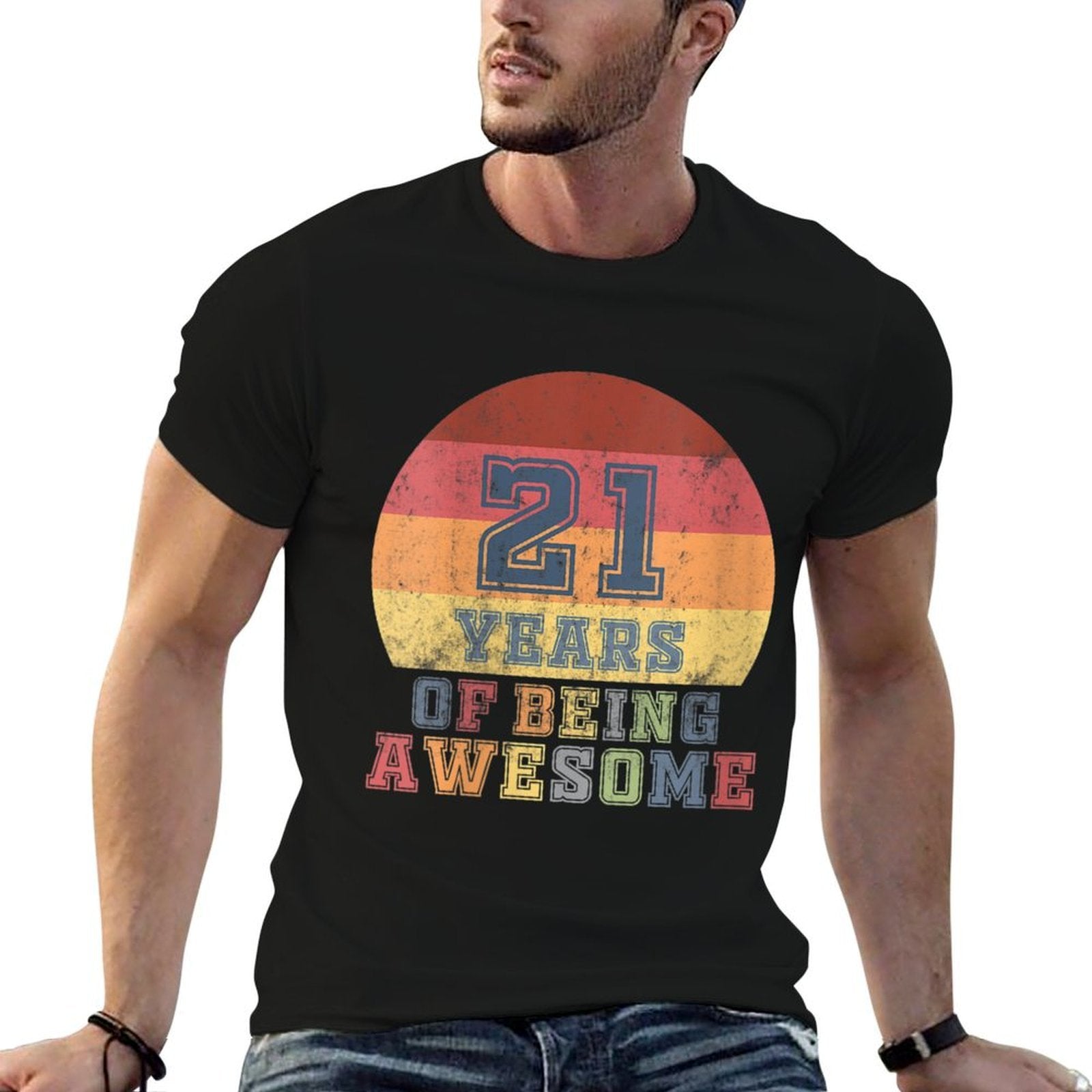 Womens 21st Birthday Girls Daughter Gift 21 Year Old Son Boys  Easy-care T-Shirt