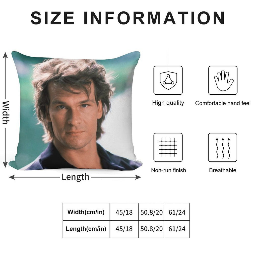 Patrickl Swayze Soft Shrink-Resistant Throw Pillow