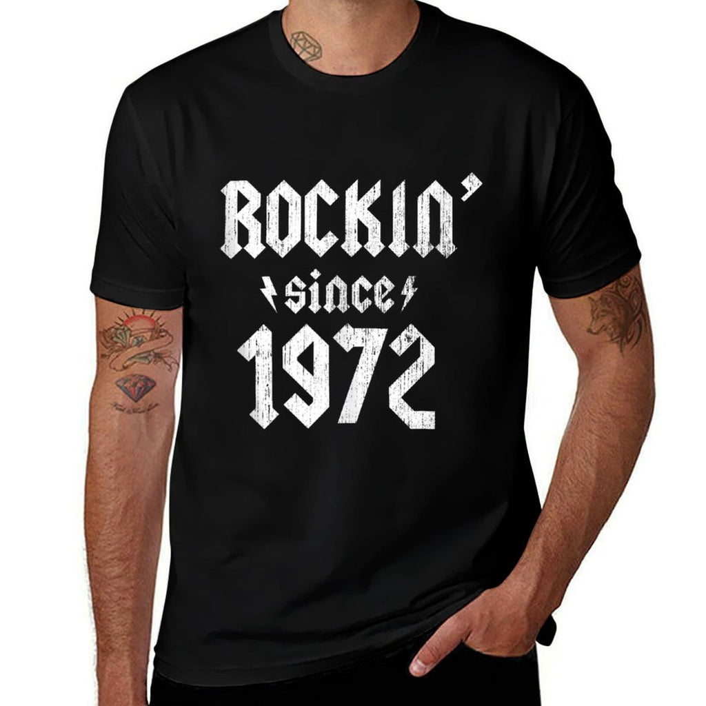 Rockin Since 1972 50th Birthday 50 Years Old Hard Rock  Lightweight T-Shirt