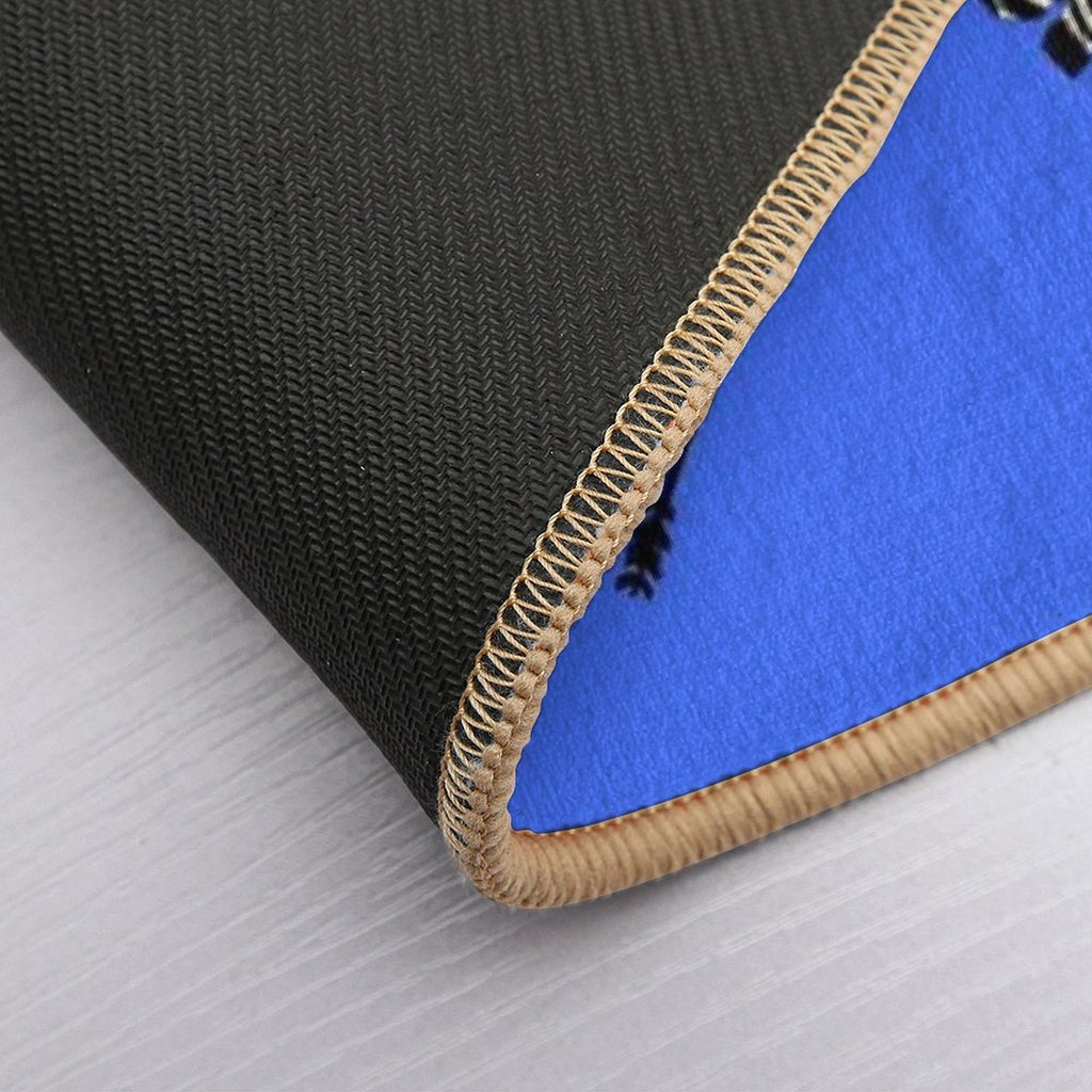 The Tenenbaums Zebra! Royal Blue  Easy Maintenance Bath Mat