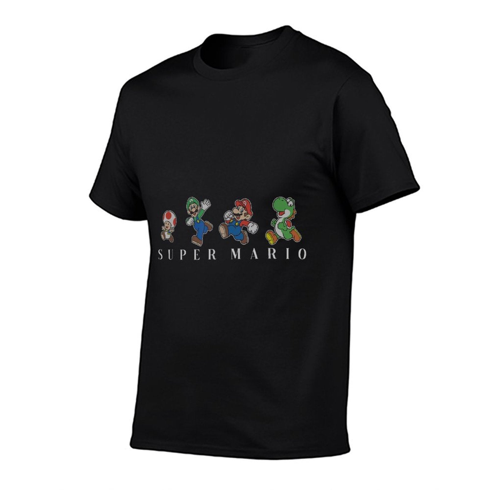 Super Mario Classic Character Line Up Simple Text  Polyester Blend T-Shirt