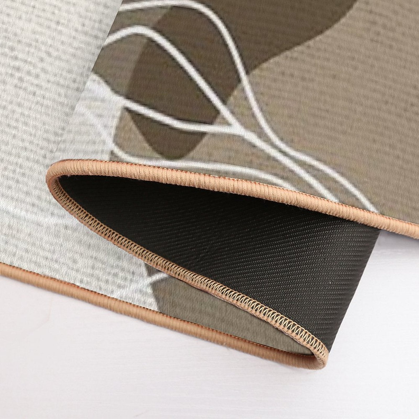 Leafy Lane in Neutral 1  Repositionable Bath Mat