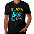 Oh Ship It's My 50th Birthday - I'm 50 Birthday Cruise  Tagless Design T-Shirt