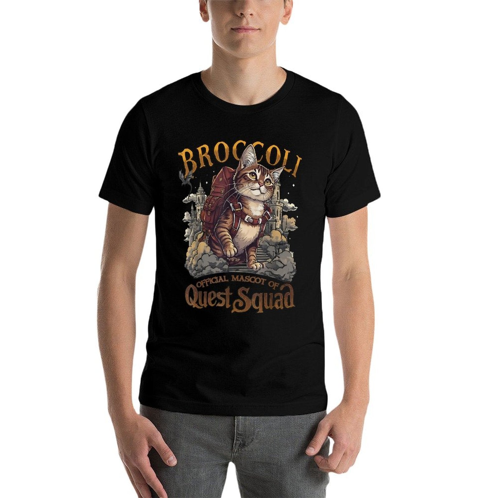 Quest Fantasy Squad Broccoli Funny Cat  Affordable Price T-Shirt