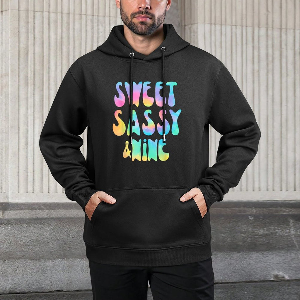 Sweet Sassy & Nine Tie Dye 9 Year Old 9th Birthday Girl Colorfast Hoodie