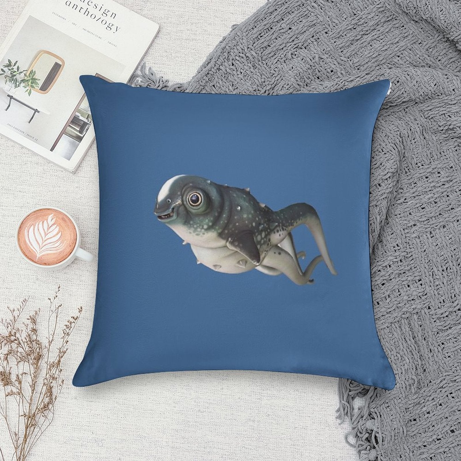 CuteFish Soft Home Decor Throw Pillow
