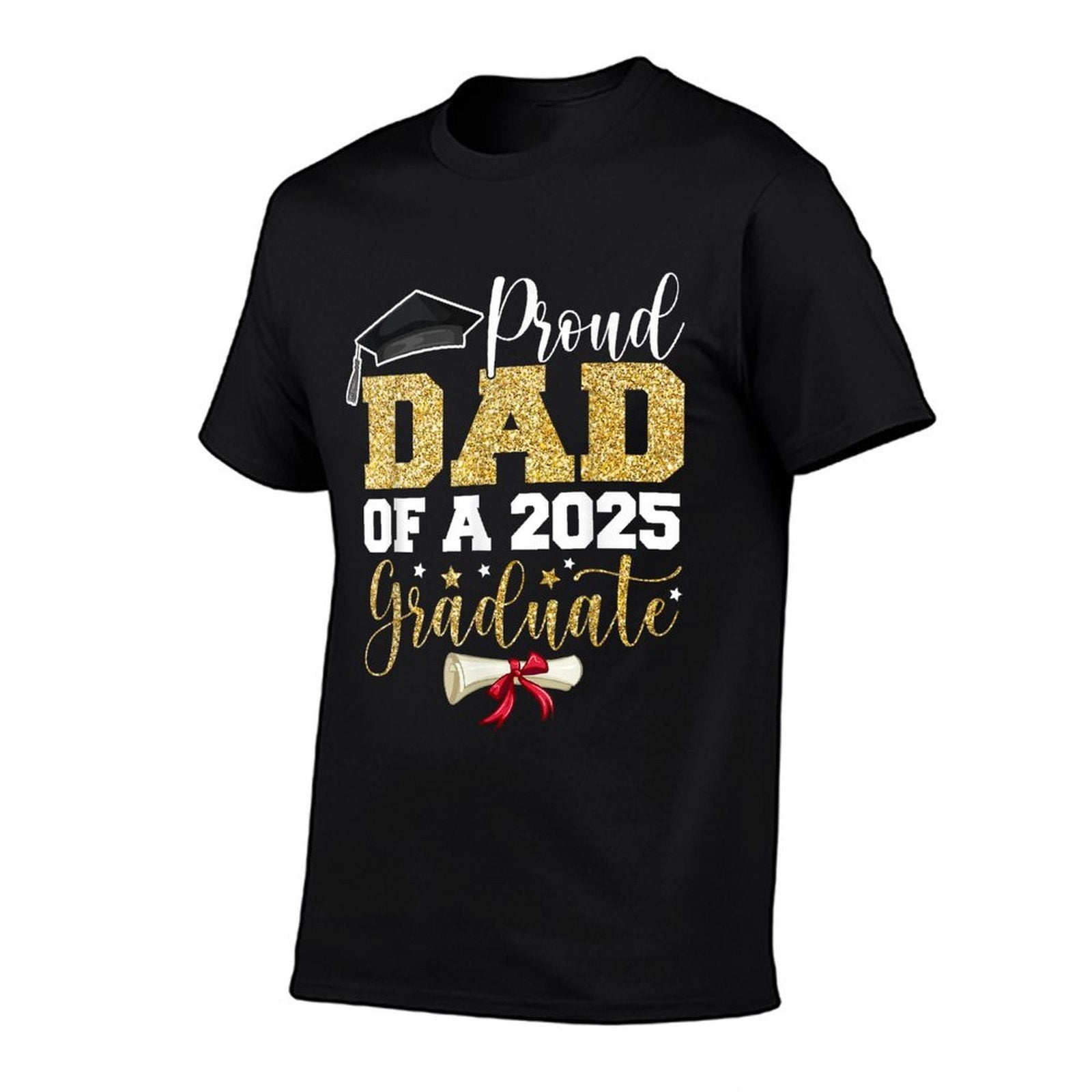 Proud Dad of A 2025 Graduate Senior Class of 2025 Graduation  Rolled Sleeves T-Shirt