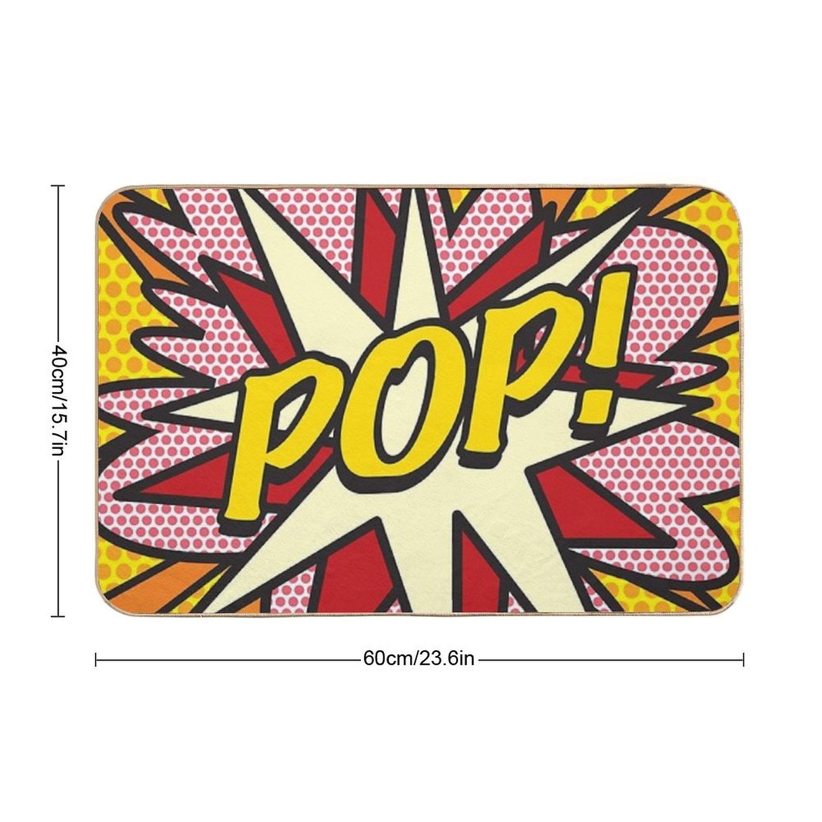 POP Comic Book Pop Art Cool Retro Trendy  Fade-Resistant Bath Mat