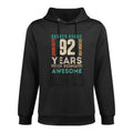 92nd Birthday Hours Days Months 92 Years Old Bday Cotton-Polyester Blend Hoodie
