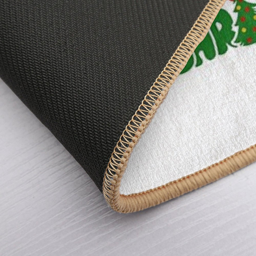 American African Christmas Santa Cute Natural Hair Afro Xmas  Toxin-Free Bath Mat