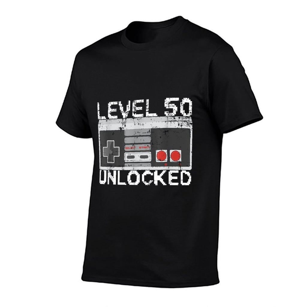 Level 50 Unlocked 50th Birthday 50 Years Old  Trendy Pattern T-Shirt