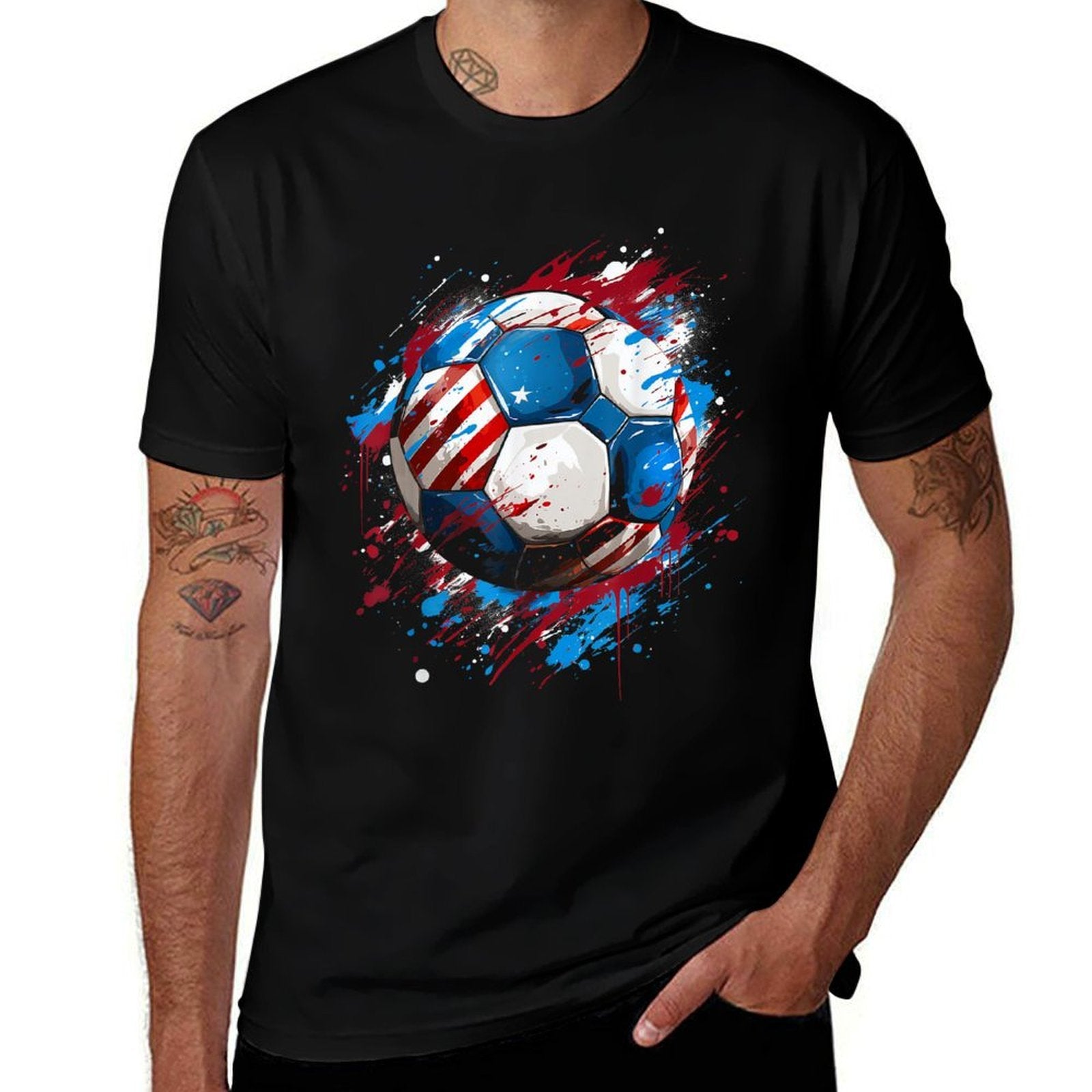 Soccer Football USA Soccer Gift  Stretchy T-Shirt