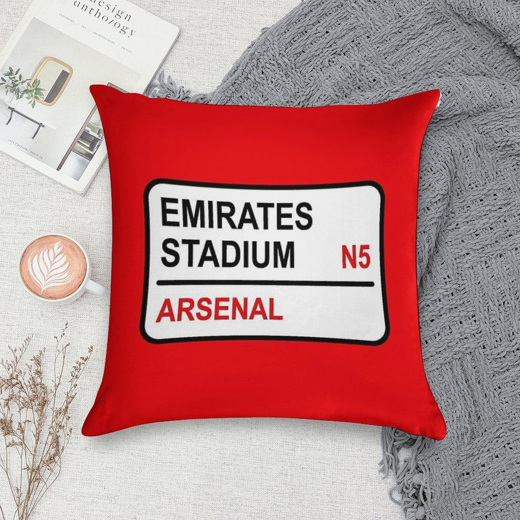 Emirates Stadium Football Sign Soft High-Density Material Throw Pillow