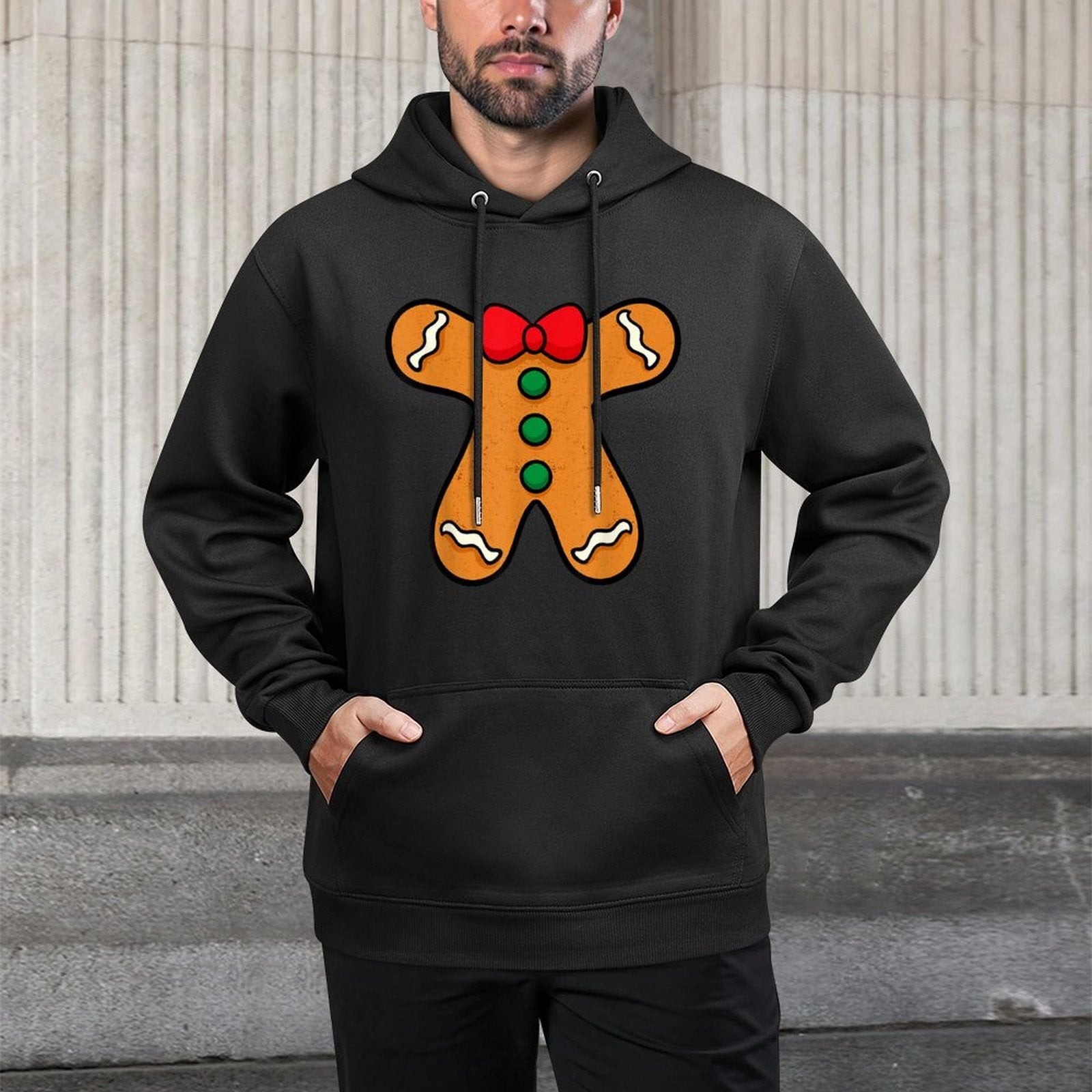 Gingerbread Man Body Costume for Halloween Or Christmas Unisex Design Hoodie