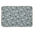 Botanical Magnolia Sprig Pattern_Sage  High-Traffic Bath Mat