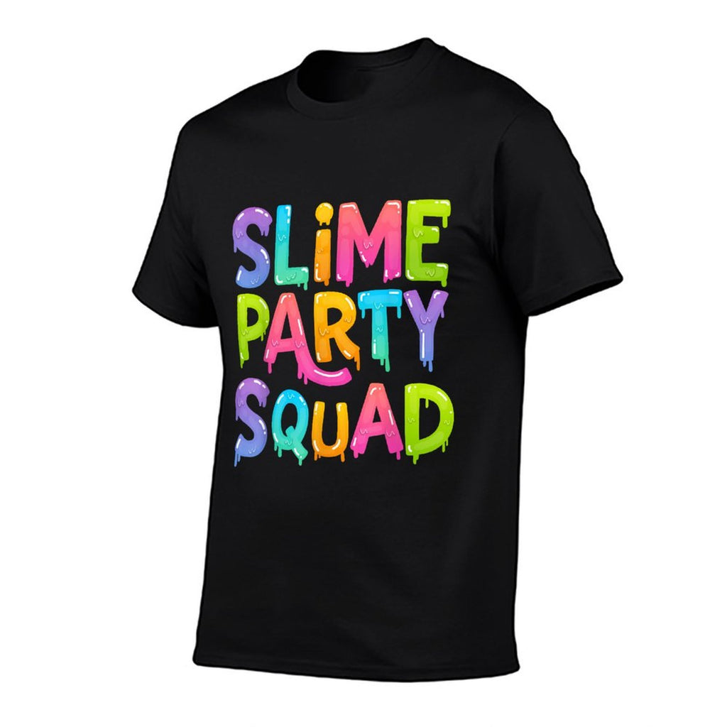 Slime Party Squad Funny Kids Boys Girls Birthday Matching  Graphic-printed T-Shirt
