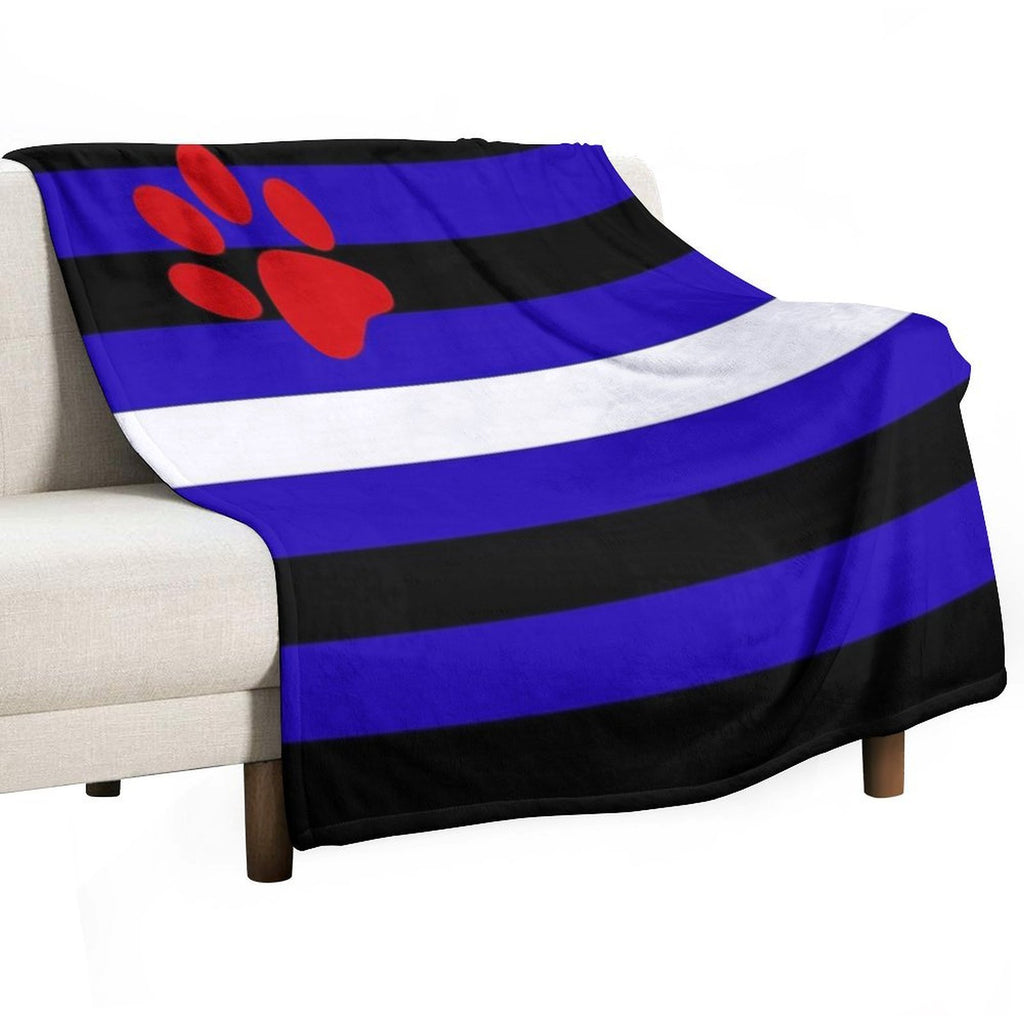 Puppy Play Pride Flag (v.2) Eco-conscious Throw Blanket