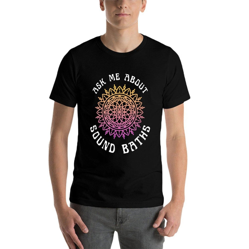 Ask Me About Sound Baths New Age Wellness Mandala  Relaxed-fit T-Shirt