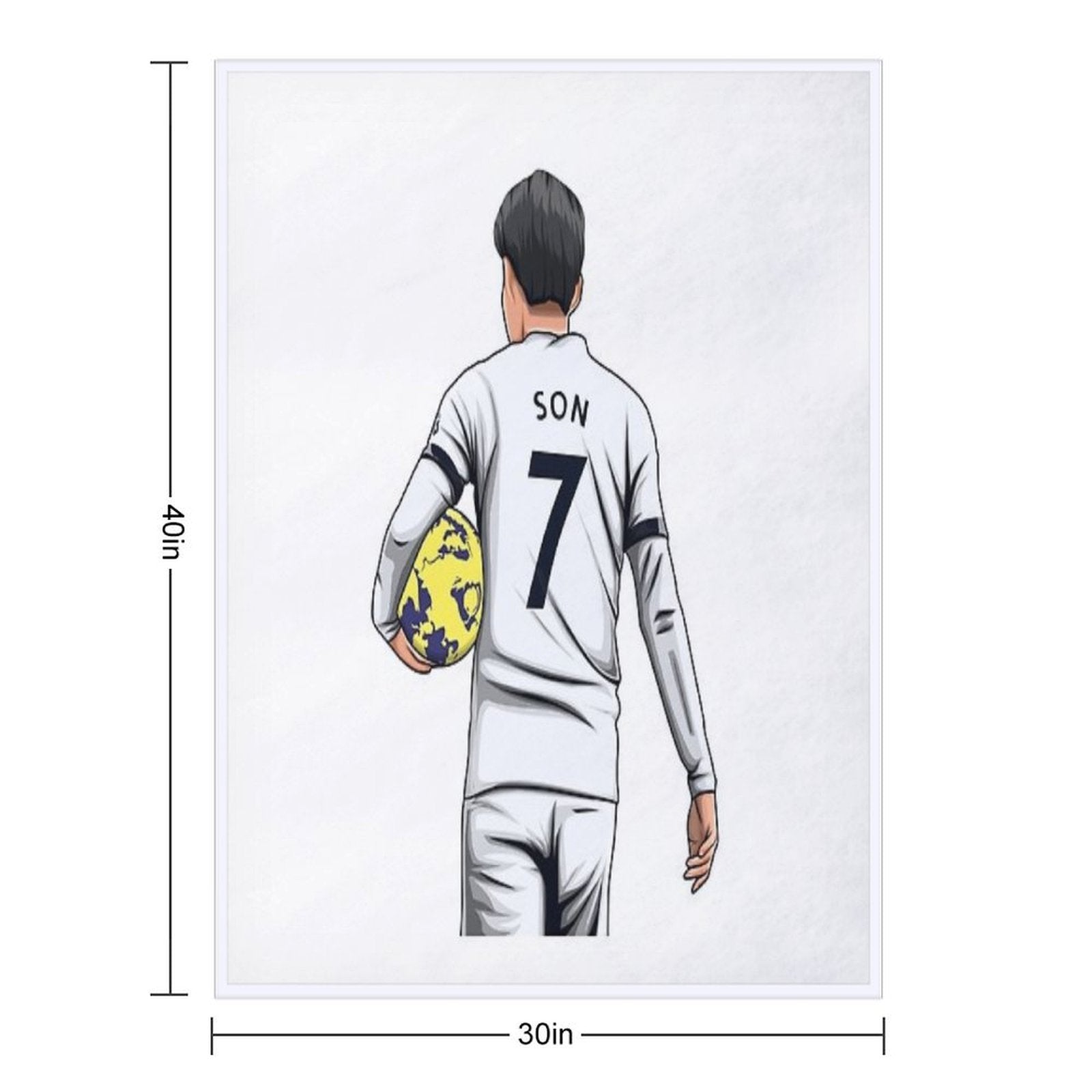 Son Heung Min Carries The Ball. Versatility Throw Blanket