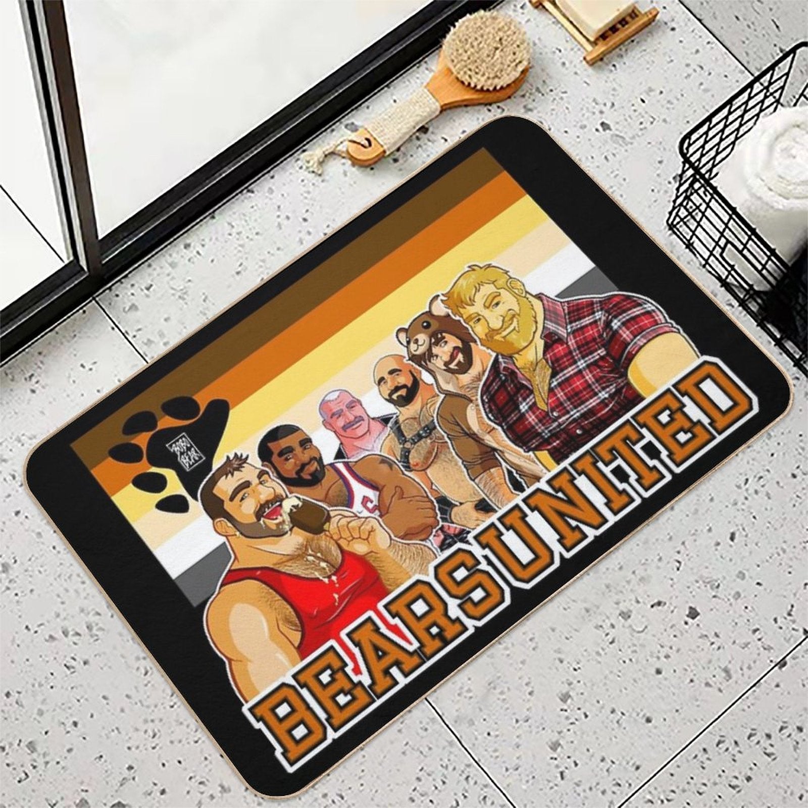 BEARS UNITED  Fade-Resistant Bath Mat