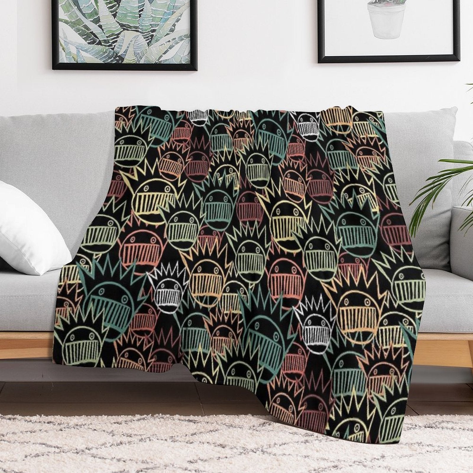 Boognish Pattern Comfort Throw Blanket