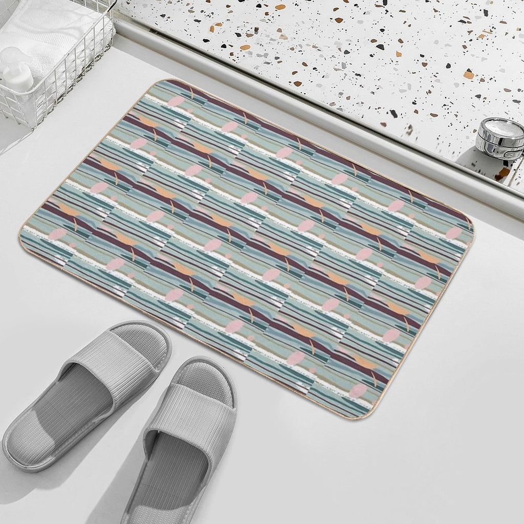 Modern Art Tile  Easy Maintenance Bath Mat