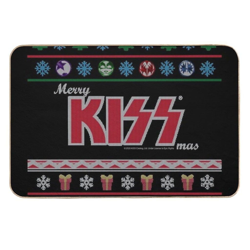 KISS ® The Band - Merry KissMas Ugly Sweater Durable Bath Mat