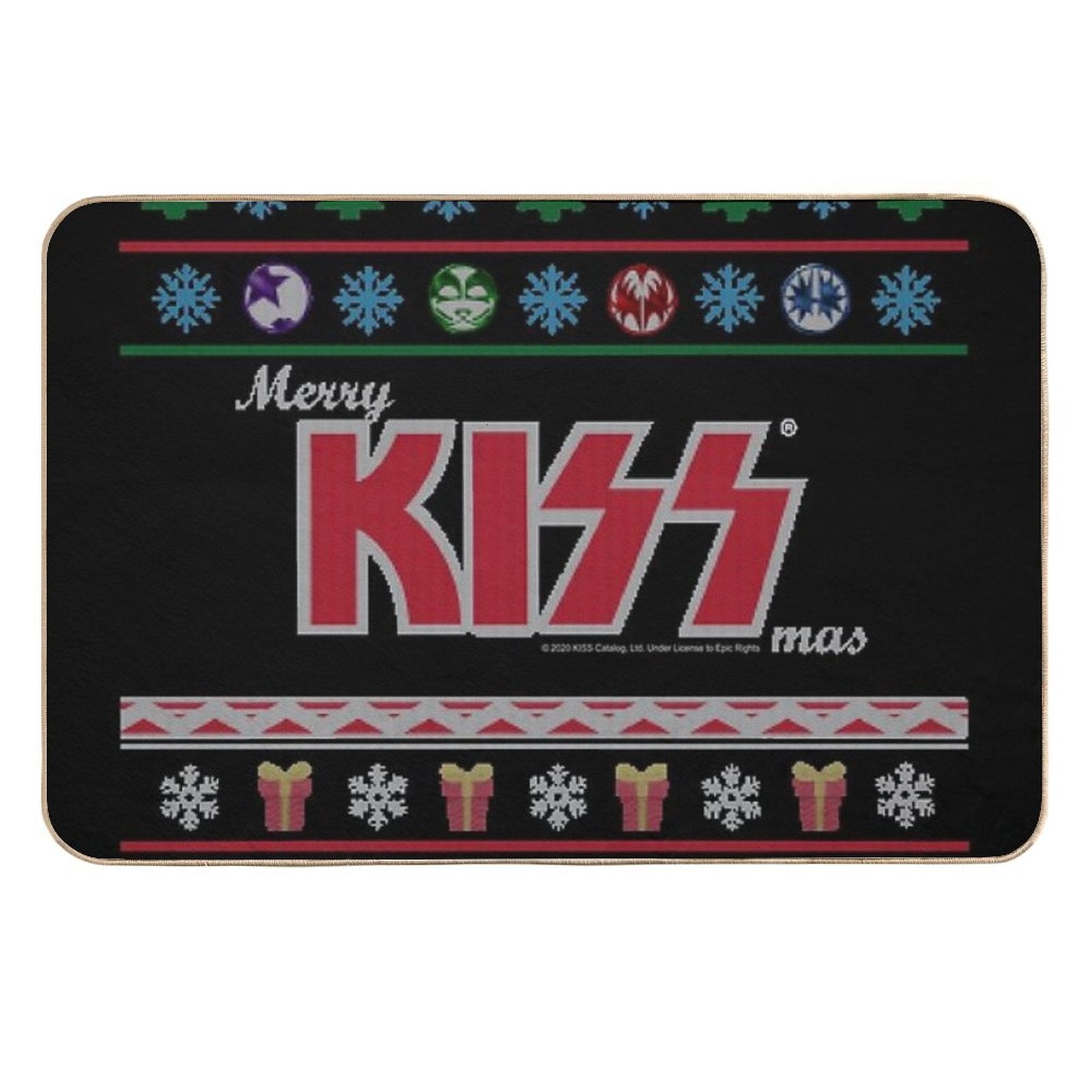 KISS ® The Band - Merry KissMas Ugly Sweater Durable Bath Mat