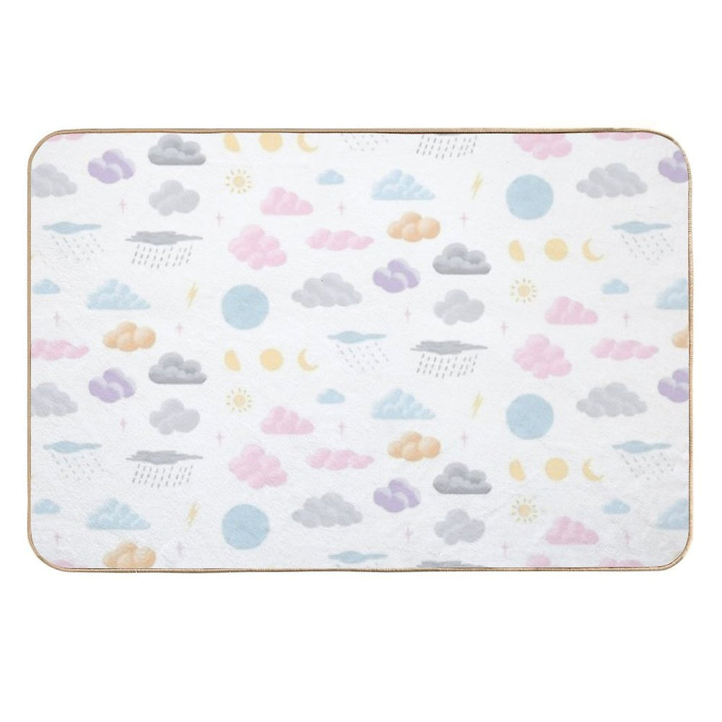 Colorful Clouds  Dirt-Trapping Bath Mat